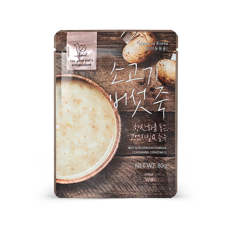 펫도매,0669[원더푸드] 소고기 버섯죽 (1박스/80gx12개)