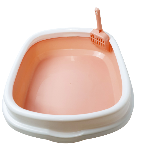 펫도매,[바바펫] 고양이 네모 화장실 (분홍색)