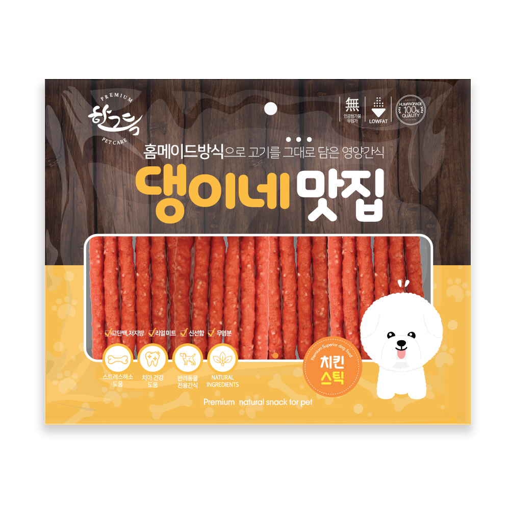 펫도매,[댕이네맛집] 치킨 스틱 300g (1박스/50개)