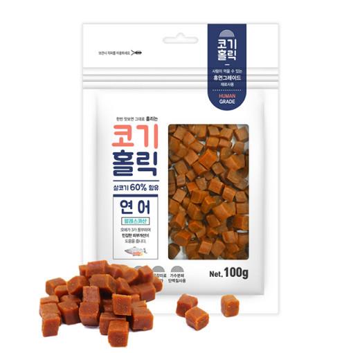 펫도매,[코기홀릭] 휴먼그레이드 강아지간식 연어 (100g)