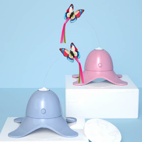 펫도매,[레드퍼피] 전동 회전나비 장난감-색상랜덤