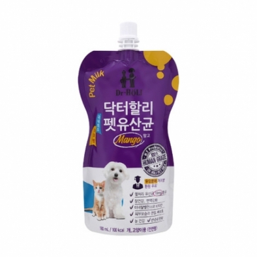 펫도매,[닥터할리] 펫밀크 (전연령/유산균(망고) 강아지,고양이 겸용)200ml