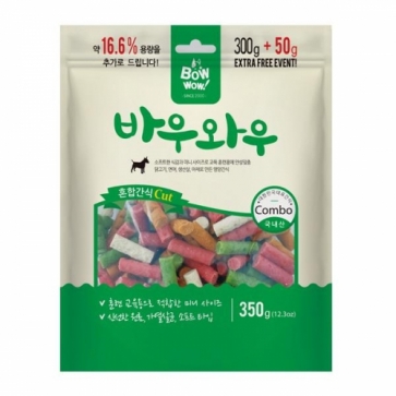 펫도매,[바우와우] 혼합커트 (350g) (유통기한 24년10월2일까지)